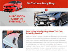 Tablet Screenshot of mcclellansbodyshop.com